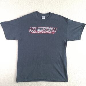 Lee University Women's Basketball Large T-Shirt Gray Flames Cleveland TN